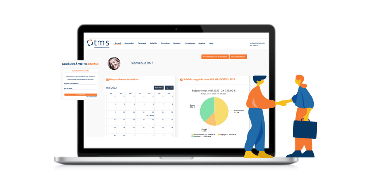 Accueil du logiciel de gestion de la formation