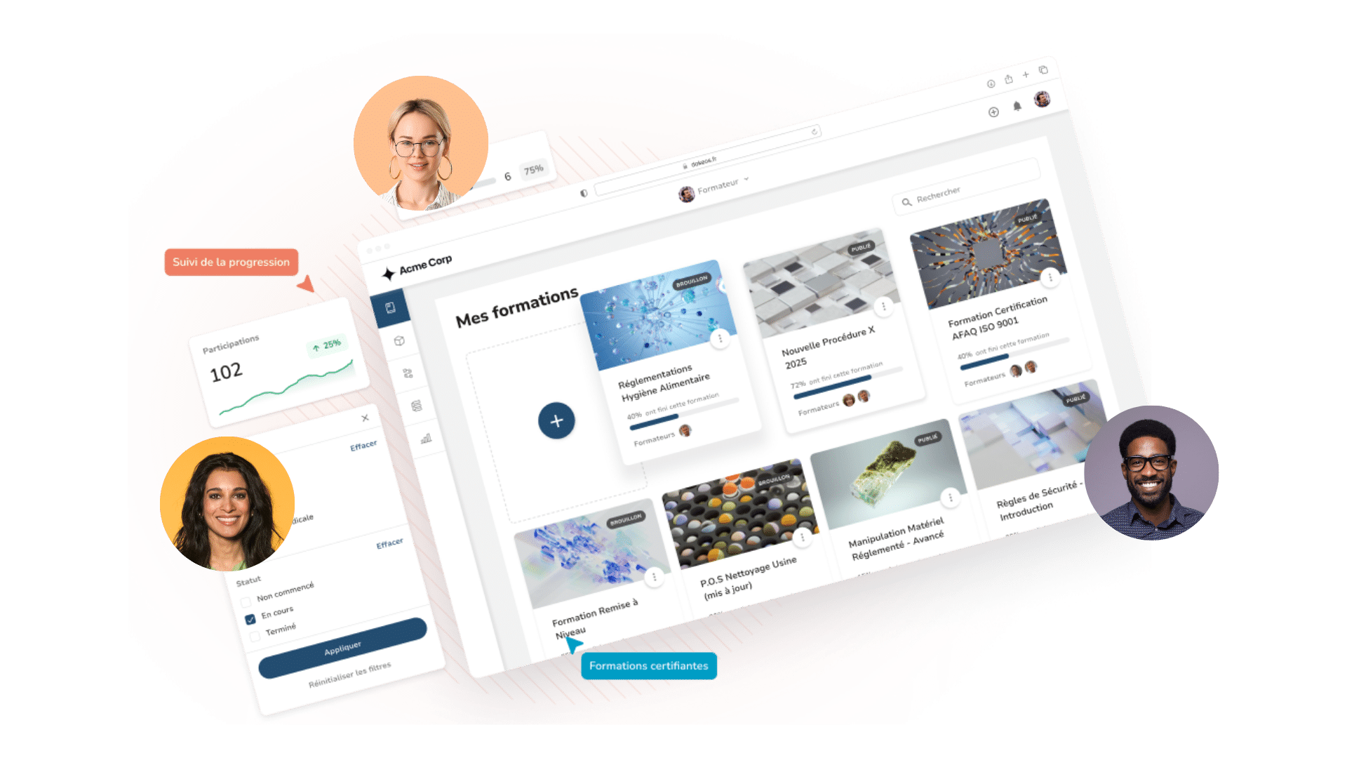 Ecran-Dokeos-LMS-Homepage